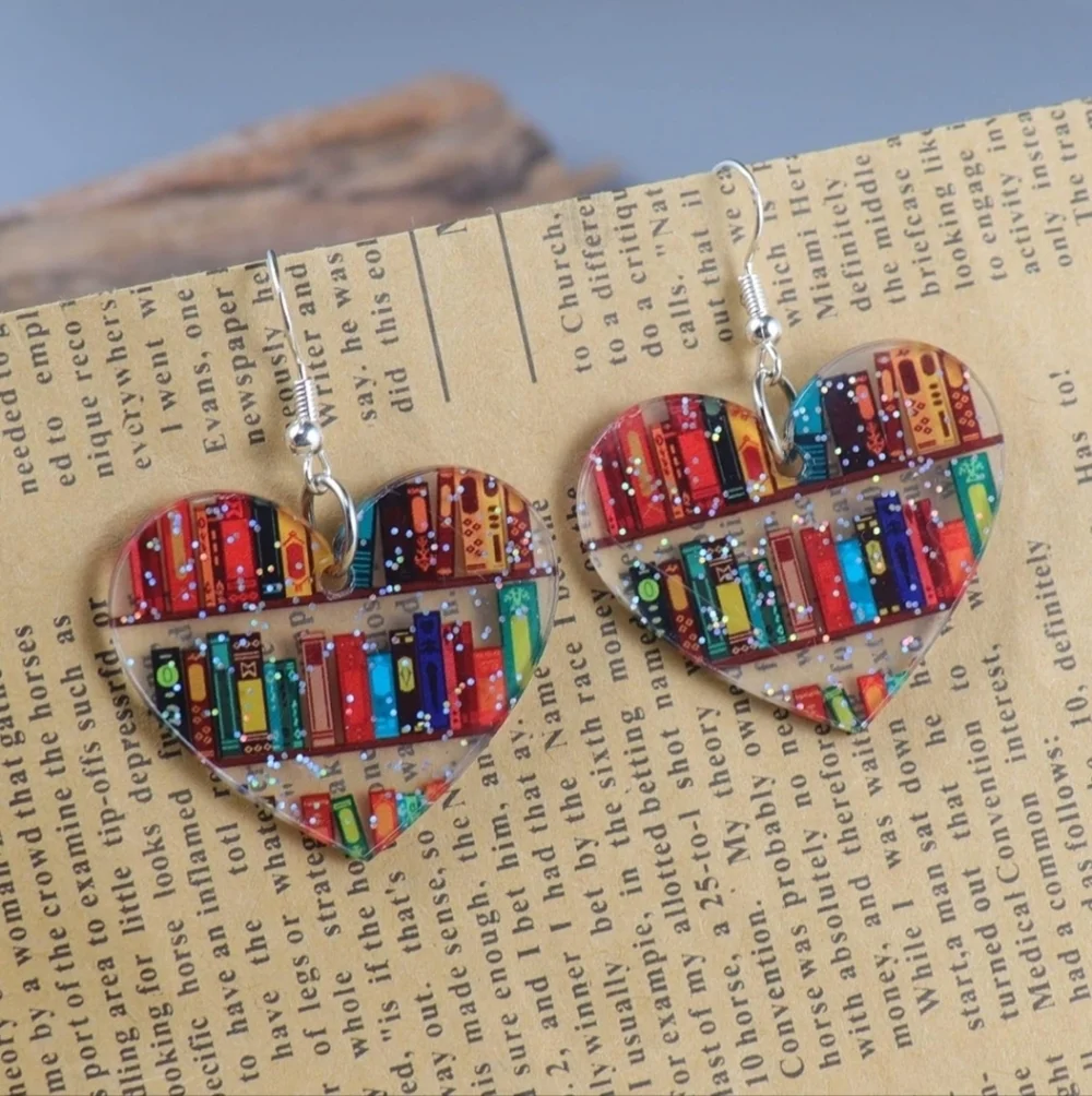 Colorful Heart-Shaped Earrings